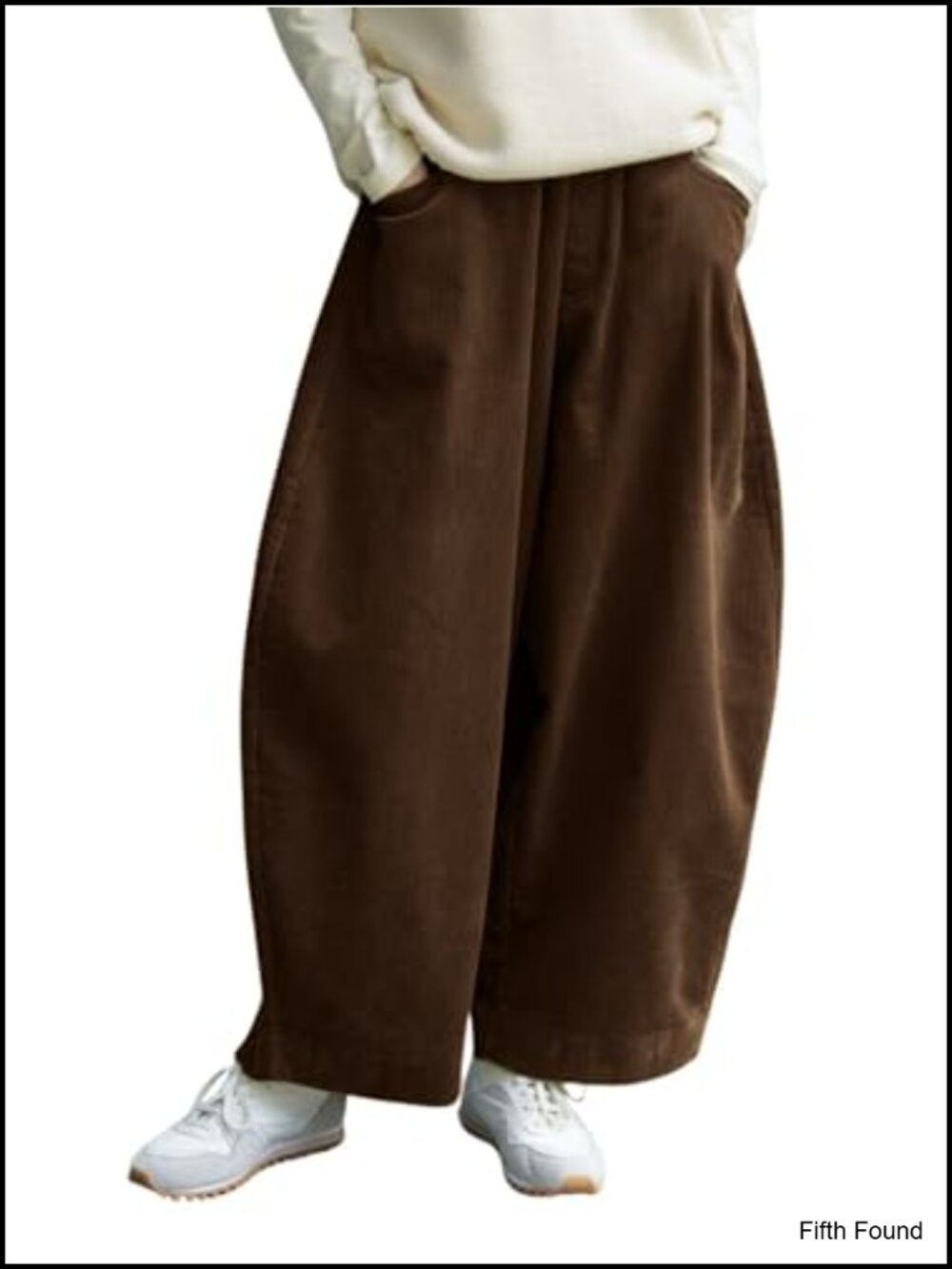 Corduroy Barrel Pants Wide Leg Mid Rise Y2K Baggy Boyfriend